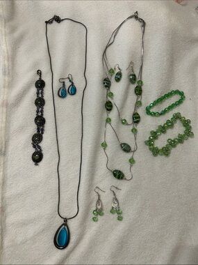 Costume jewelry #3 Green and Teal Mixed